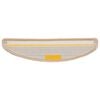 vidaXL Tapis d'escalier 10 pi&egrave;ces 56 x 17 x 3 cm Cr&egrave;me Demi-rond