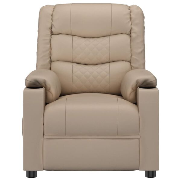 vidaXL Fauteuil de massage &eacute;lectrique Cappuccino Similicuir