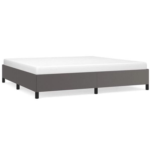 vidaXL Cadre de lit sans matelas gris 200x200 cm similicuir