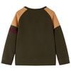 Sweatshirt pour enfants kaki foncé et camel 128