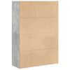 vidaXL Biblioth&egrave;que gris b&eacute;ton 80x30x114 cm bois d'ing&eacute;nierie