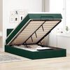 vidaXL Cadre de lit ottoman avec matelas vert fonc&eacute; 120x200 cm velours