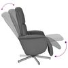 vidaXL Fauteuil inclinable de massage et repose-pieds gris fonc&eacute; tissu