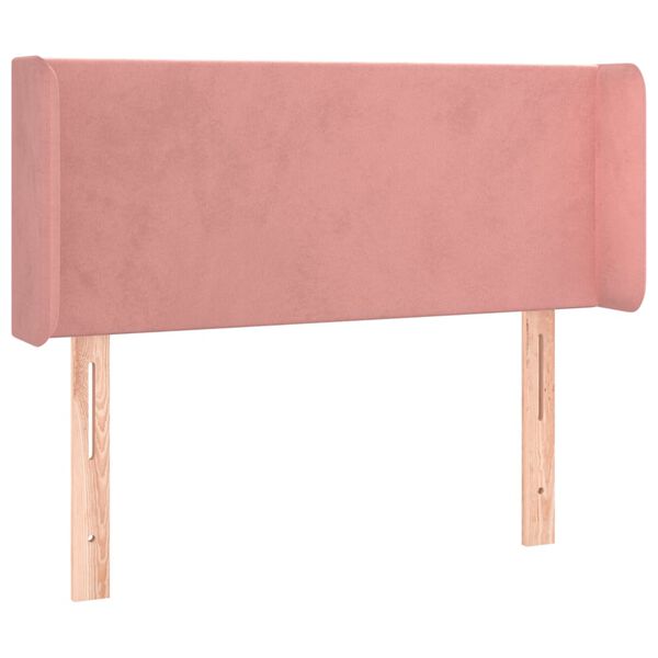 vidaXL T&ecirc;te de lit avec oreilles Rose 103x16x78/88 cm Velours