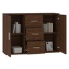 vidaXL Buffet Ch&ecirc;ne marron 91x29,5x65 cm Bois d'ing&eacute;nierie