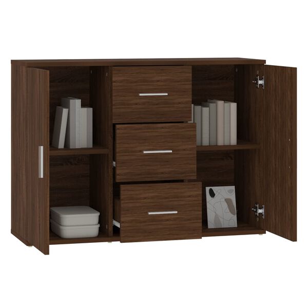 vidaXL Buffet Ch&ecirc;ne marron 91x29,5x65 cm Bois d'ing&eacute;nierie