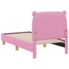 vidaXL Cadre de lit pour tout-petit avec tête de lit Rose 70 x 140 cm
