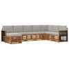 vidaXL Ensemble de canap&eacute;s d'ext&eacute;rieur 6 pc Naturel et gris clair