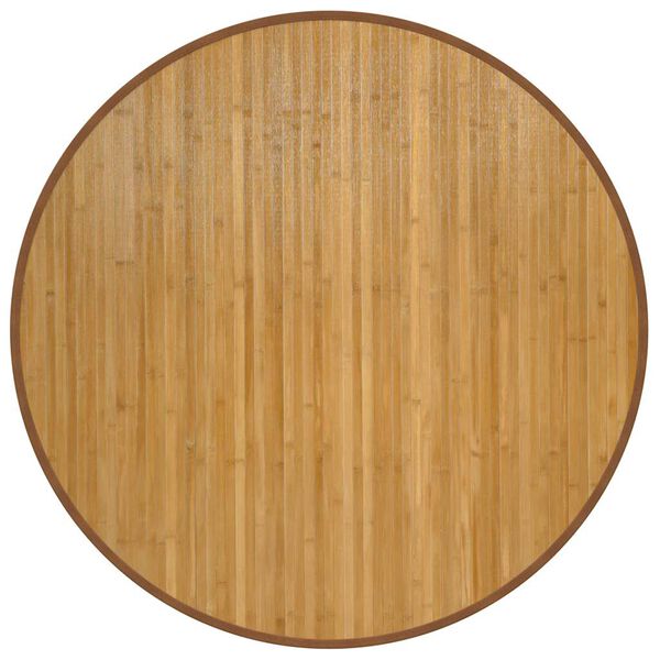 vidaXL Tapis rond naturel 100 cm bambou