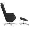 vidaXL Fauteuil inclinable de massage avec repose-pied noir similicuir