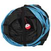 vidaXL Tunnel pour chats en forme de S Noir et bleu 122 cm Polyester