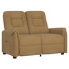 vidaXL Fauteuil de massage inclinable 2 places taupe tissu microfibre