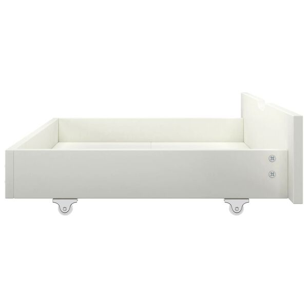 vidaXL Tiroirs de lit 2 pcs Blanc Bois de pin massif
