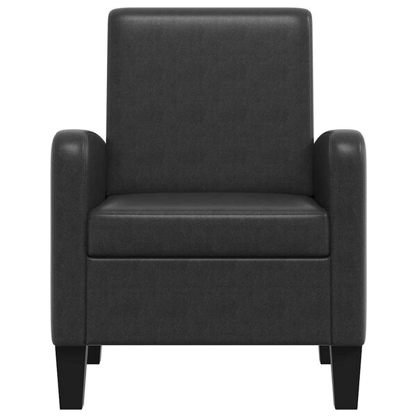 vidaXL Fauteuil Noir Similicuir