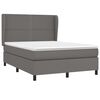 vidaXL Sommier à lattes de lit avec matelas Gris 140x190 cm Similicuir