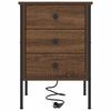 vidaXL Cabinet de chevet Ch&ecirc;ne brun 42 x 41 x 61 cm Bois d'ing&eacute;nierie
