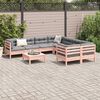 vidaXL Salon de jardin 9 pcs avec coussins sapin de douglas solide
