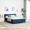 vidaXL Lit &agrave; ressorts avec matelas Bleu 200 x 140 cm Polyester