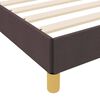 vidaXL Lit &agrave; ressorts avec matelas Marron fonc&eacute; 90 x 190 cm tissu