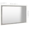 vidaXL Miroir de salle de bain Gris b&eacute;ton 60x1,5x37 cm Agglom&eacute;r&eacute;