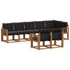 vidaXL Ensemble de canap&eacute;s d'ext&eacute;rieur 8 pcs Naturel et Noir