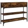 vidaXL Table console ch&ecirc;ne fum&eacute; 100x25x75 cm bois d'ing&eacute;nierie