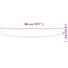 vidaXL Dessus de table &Oslash;80x1,5 cm rond bois massif de h&ecirc;tre