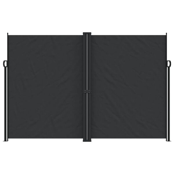 vidaXL Auvent lat&eacute;ral r&eacute;tractable Noir 220x1200 cm