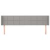 vidaXL T&ecirc;te de lit avec oreilles Gris clair 203x16x78/88 cm Tissu