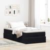 vidaXL Cadre de lit ottoman avec matelas noir 90x200 cm velours