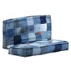 vidaXL Pouf carr&eacute; 100x100x20 cm Patchwork en denim