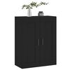 vidaXL Armoire murale noir 69,5x34x90 cm bois d'ing&eacute;nierie