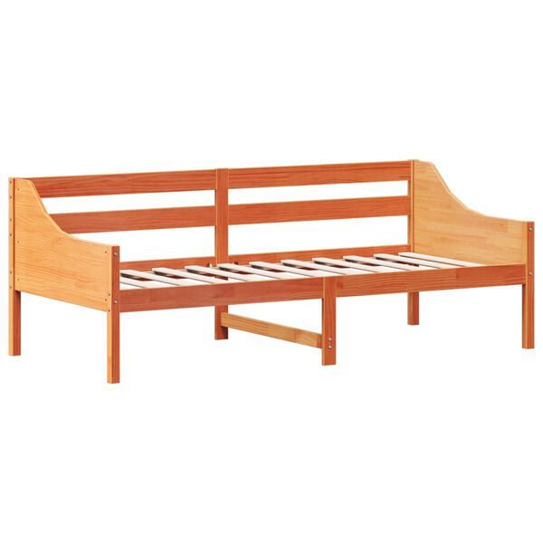 vidaXL Lit de jour sans matelas cire marron 80x200 cm bois pin massif