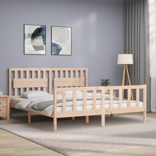 vidaXL Cadre de lit sans matelas bois massif de pin