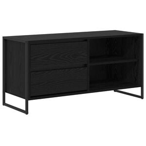 vidaXL Meuble TV 100 x 36 x 49,5 cm Ch&ecirc;ne noir Bois d'ing&eacute;nierie
