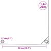 vidaXL B&acirc;che de protection 650 g/m&sup2; 1,5x20 m