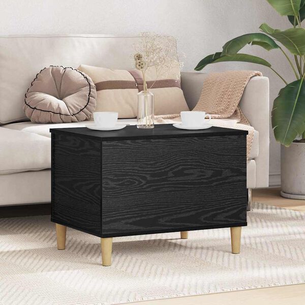 vidaXL Cabinet de chevet Ch&ecirc;ne noir 60 x 44,5 x 45 cm