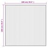 vidaXL Tapis carr&eacute; noir 100x100 cm bambou