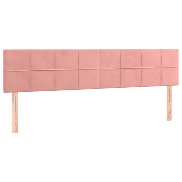 vidaXL Têtes de lit 2 pcs Rose 90x5x78/88 cm Velours
