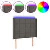 vidaXL T&ecirc;te de lit &agrave; LED Gris fonc&eacute; 83x16x118/128 cm Velours
