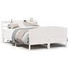vidaXL Cadre de lit sans matelas blanc 135x190 cm bois de pin massif
