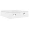 VidaXL Cadre de lit ottoman avec matelas blanc 160x200 cm similicuir