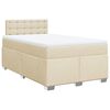vidaXL Sommier &agrave; lattes de lit avec matelas cr&egrave;me 120x190 cm tissu