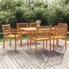 vidaXL Ensemble &agrave; manger de jardin 7 pcs Bois de teck solide
