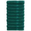 vidaXL Serviettes de sauna de qualit&eacute; sup&eacute;rieure SOLUND 10 pcs vert