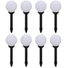 vidaXL 8 pcs Lampes d'all&eacute;e d'ext&eacute;rieur &agrave; LED 15 cm et piquet au sol