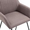 vidaXL Chaises &agrave; manger lot de 2 taupe tissu