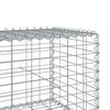 vidaXL Panier gabion avec couvercle 1000x50x50 cm fer galvanisé