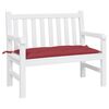 vidaXL Coussin de banc de jardin rouge bordeaux 100x50x7 cm