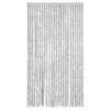 vidaXL Rideau anti-mouches gris 100x220 cm chenille